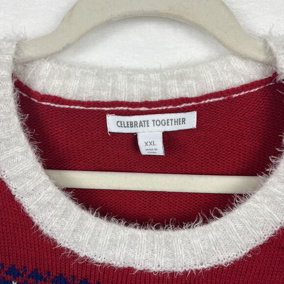 Celebrate Together Ugly Christmas Sweater MERRY PUGMAS Pullover Unisex SZ XXL - Picture 7 of 12